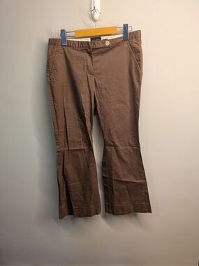 Brown Cropped Flare Pants